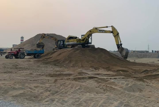 Provide local China's SOE with sand, stone and other building materials